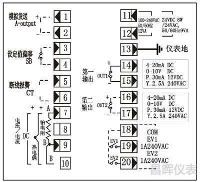 日本岛电SR93温控器接线图