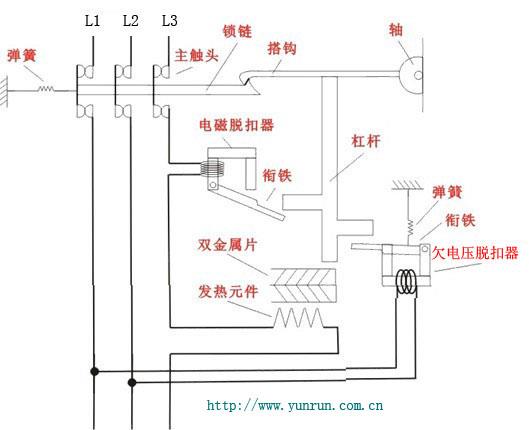 空气开关工作原理图