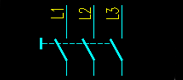 一个手动三极开关电气符号