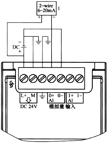 S7-1200 PLC连接3线制传感器示意图