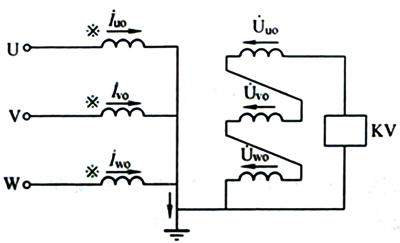 三只单相电压互感器组成星形接线