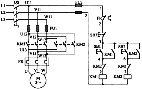 接触器连锁正反转控制线路