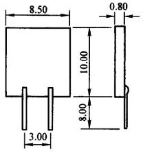 日本产50W85厚膜铂电阻尺寸