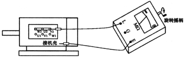 兆欧表测量电动机绕组对地的绝缘电阻