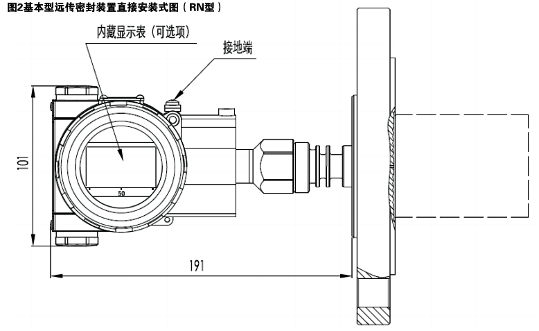 远传压力变送器基本型远传密封装置安装式图