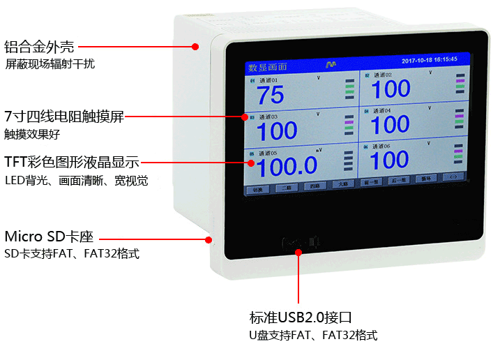 昌晖触摸式无纸记录仪