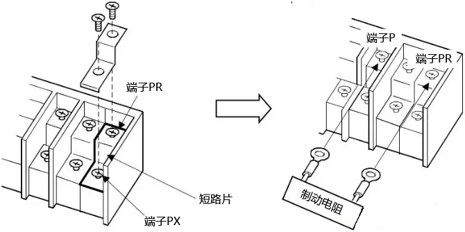 变频器外接制动电阻的连接