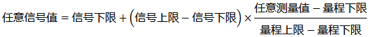 计算某显示值对应的输入信号的公式