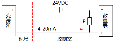 两线制变送器接线示意图