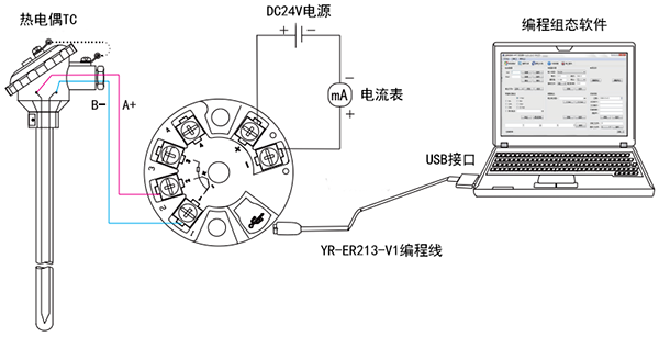 热电偶温度变送器接线图