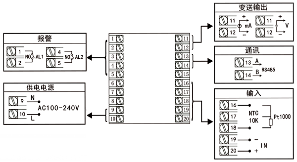 YR-EC10电导率仪接线图