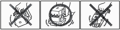 错误的电磁开关搬运方式