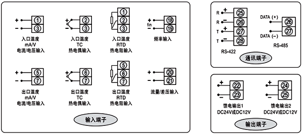 液晶热量积算仪接线图