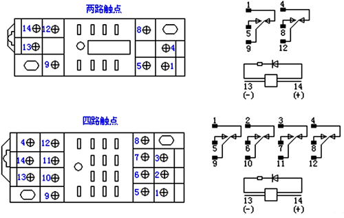 中间继电器接线图